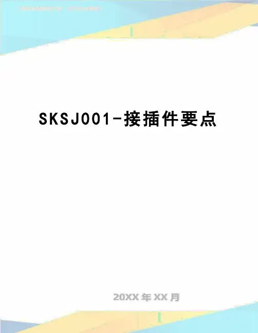 【精品】SKSJ001-接插件要点