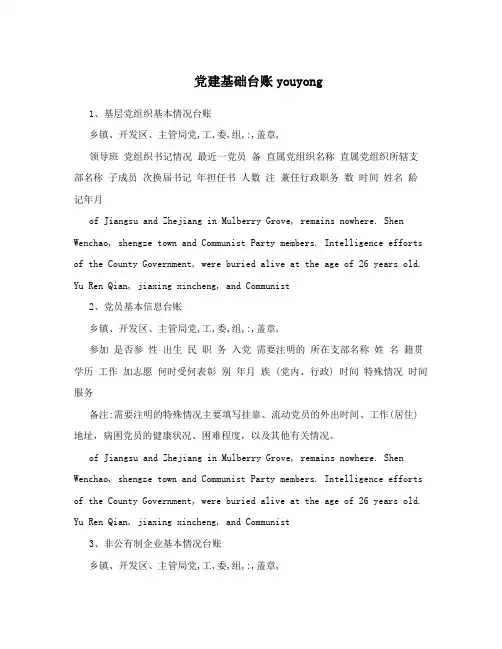 党建基础台账youyong