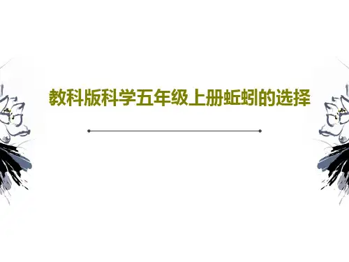 教科版科学五年级上册蚯蚓的选择58页文档