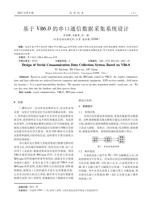 VB6_0串口通信数据采集设计