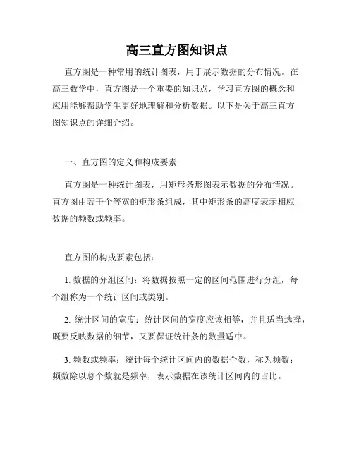 高三直方图知识点