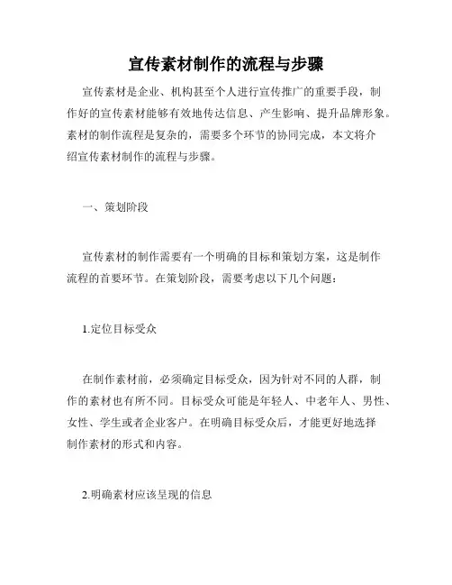 宣传素材制作的流程与步骤