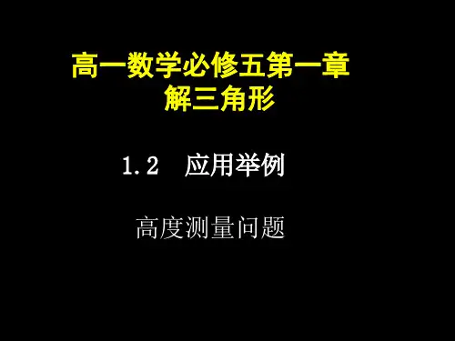 12三角函数应用举例课件导入