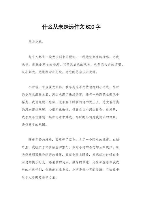 什么从未走远作文600字