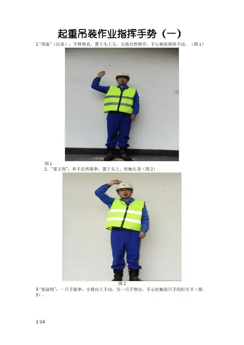 起重吊装作业指挥手势