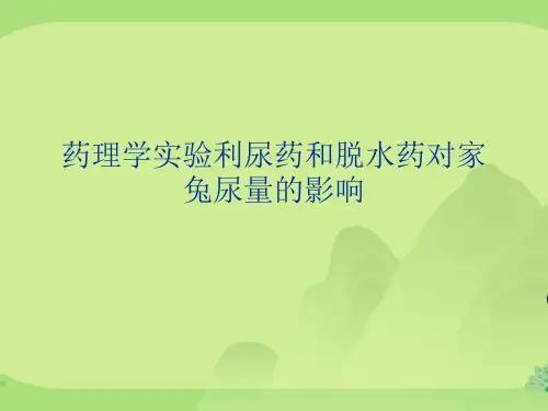 药理学实验利尿药和脱水药对家兔尿量的影响