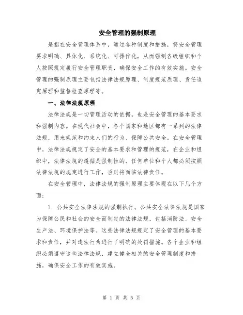 安全管理的强制原理