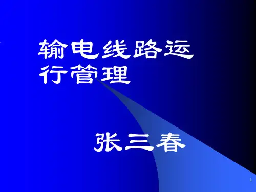输电线路运行维护与管理ppt课件