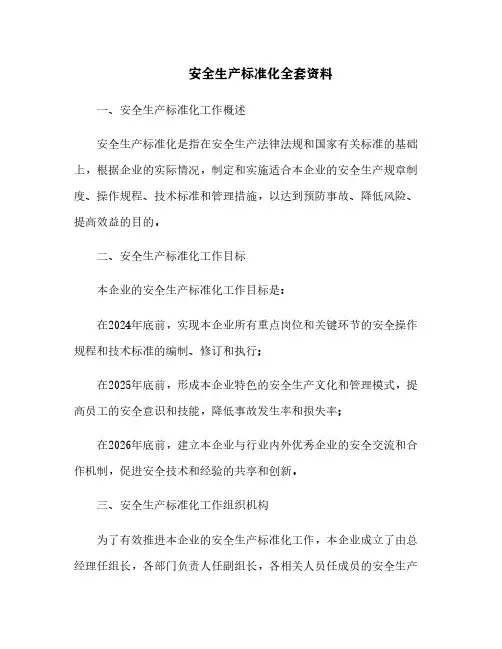 安全生产标准化全套资料