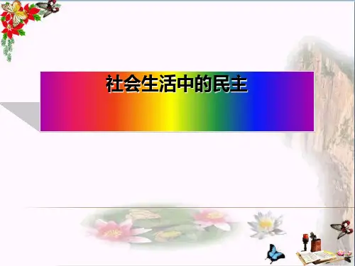 《社会生活中的民主》教学课件(1)
