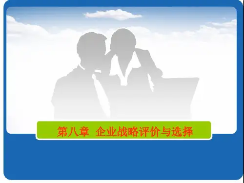 企业战略评价与选择