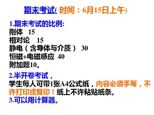【大学物理bjtu】磁习题课2(磁感应)