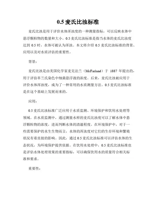 0.5麦氏比浊标准
