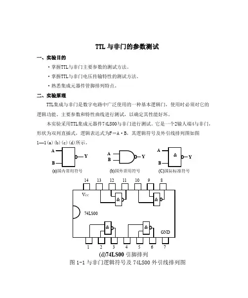 TTL与非门参数测试