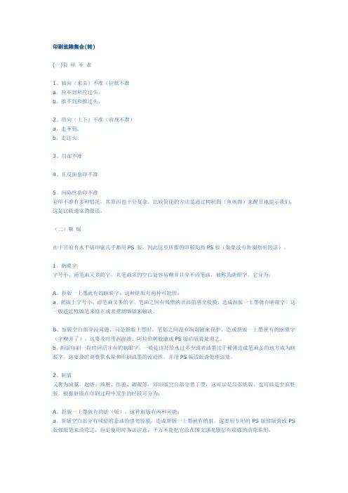 印刷故障集合