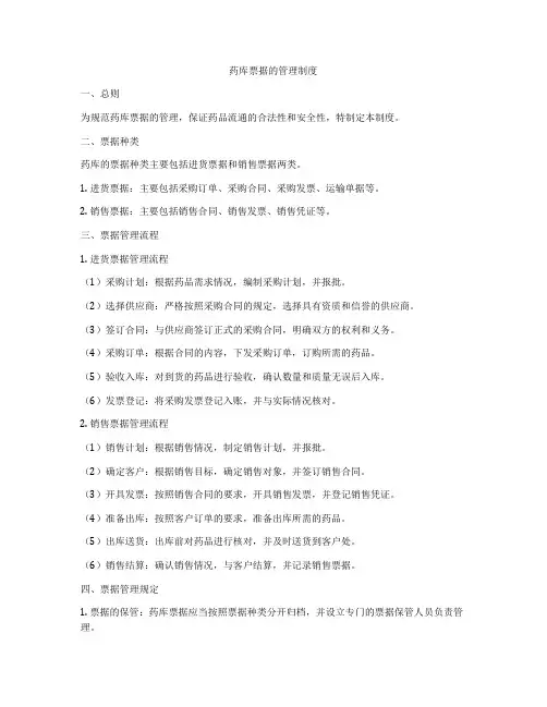 药库票据的管理制度