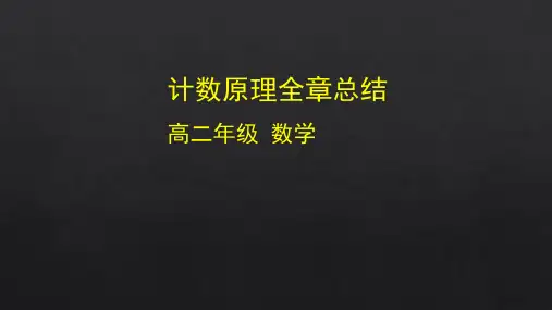高二数学(选修2-3人教B版)-计数原理全章总结