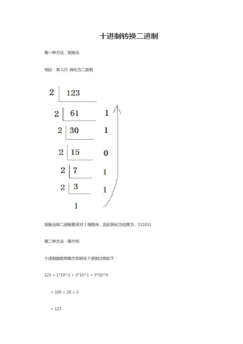 十进制转换二进制
