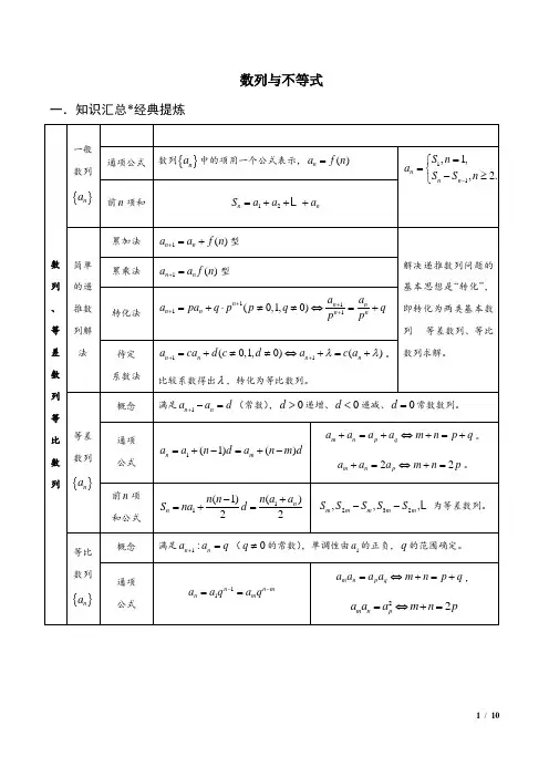 数列与不等式(解析版)