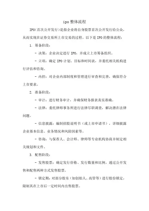 ipo整体流程