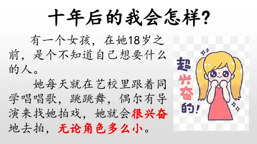 名人励志故事之一十年后的我会怎样周迅ppt课件