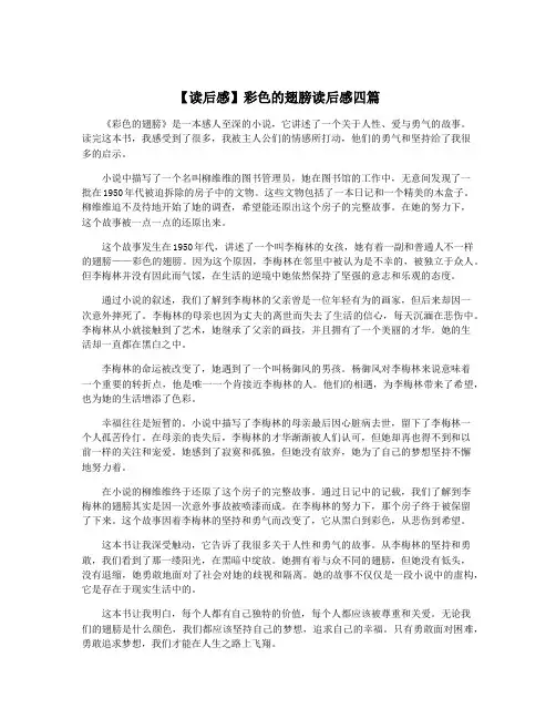 【读后感】彩色的翅膀读后感四篇