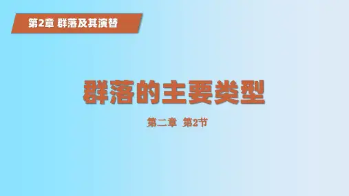 群落的主要类型ppt课件