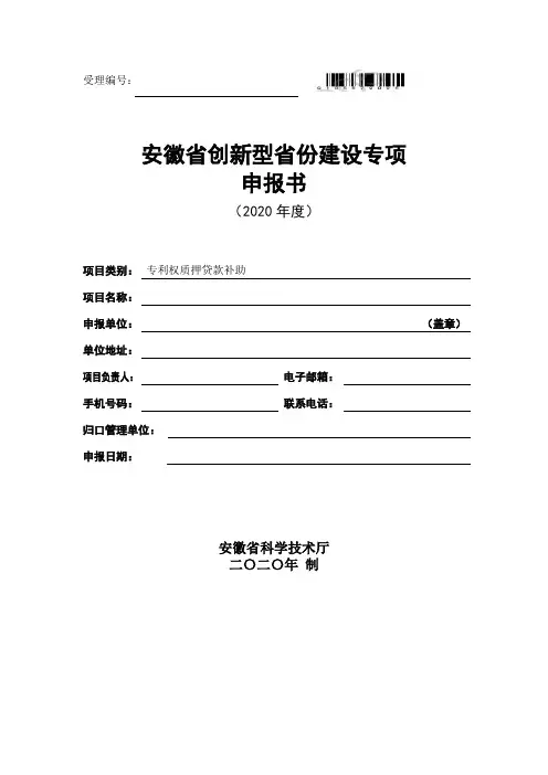 专利权质押贷款补助