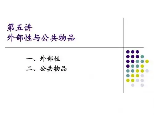 第5讲 外部性与公共物品