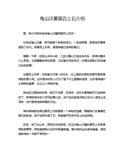 龟山汉墓第百上石介绍