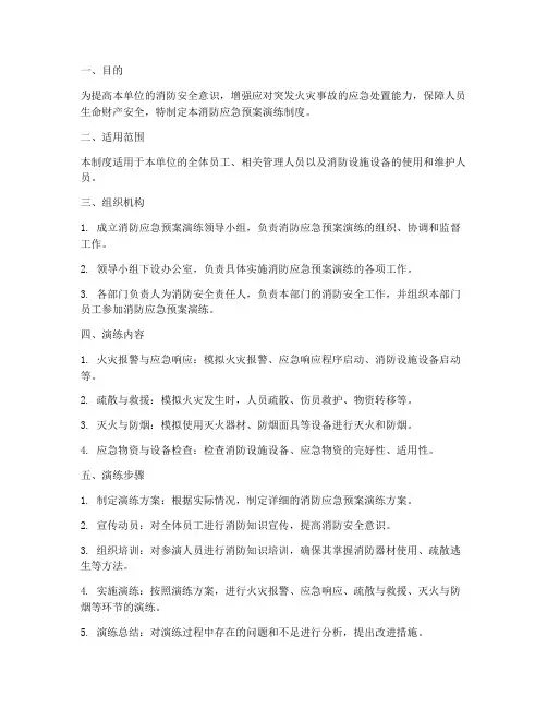消防应急预案演练制度