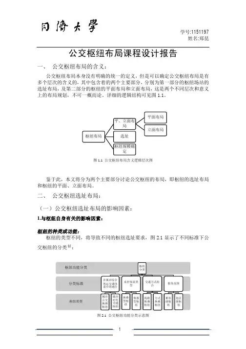 公交枢纽布局
