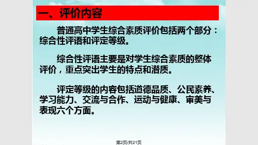 学生综合素质评价手册填写使用指南