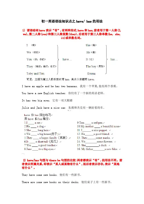 have和has的用法