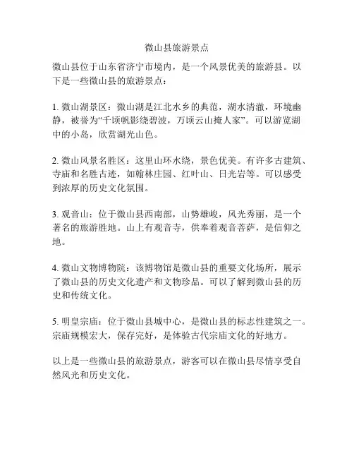 微山县旅游景点