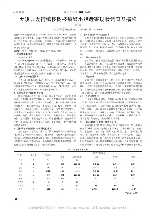 大姚县龙街镇桉树枝瘿姬小蜂危害现状调查及措施 