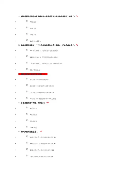 住院医师培训课程-常用医学科研中的统计学方法1