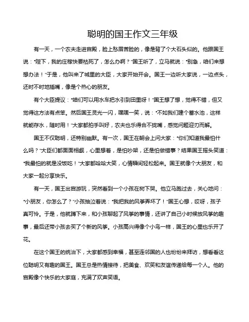 聪明的国王作文三年级