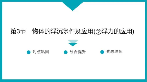 第3节 物体的浮沉条件及应用(②浮力的应用)