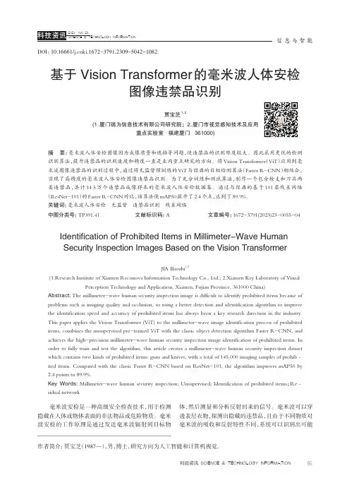 基于Vision_Transformer的毫米波人体安检图像违禁品识别