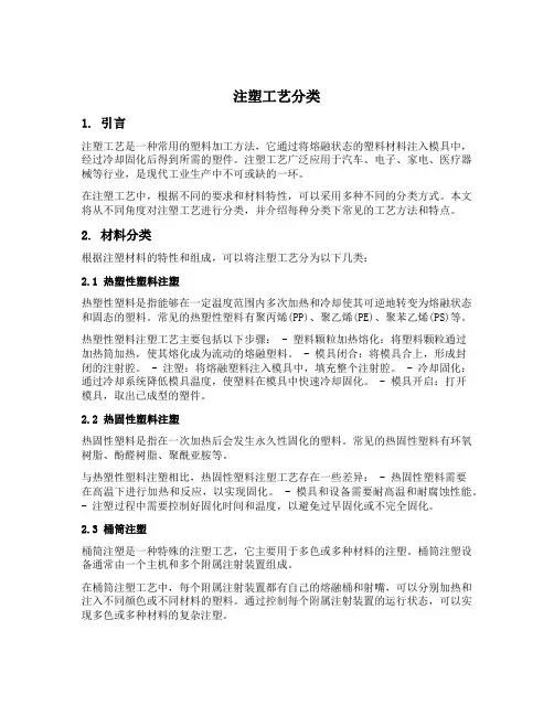 注塑工艺分类