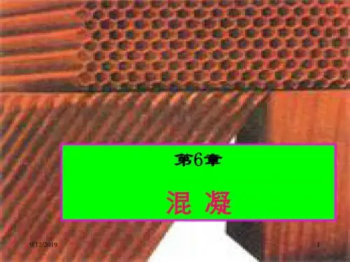 水污染控制工程课件教学PPT作者孙体昌娄金生第6章混凝