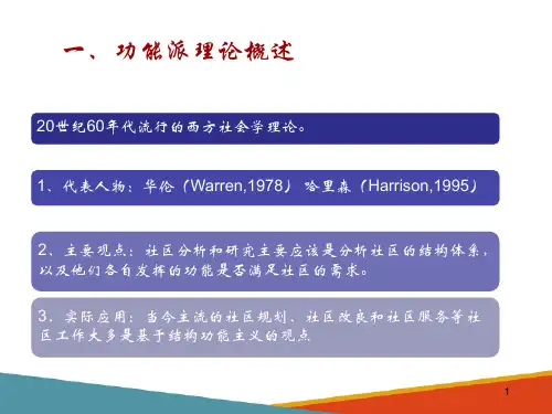 社区工作的基础理论(社区工作课件)