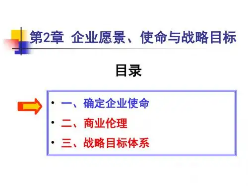 企业愿景使命与战略目标讲义(PPT 28张)