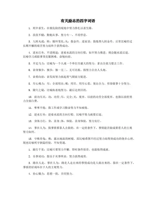 有关励志的四字词语