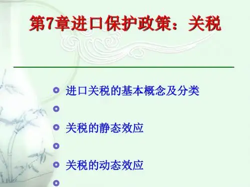 进口保护政策关税(ppt60张)