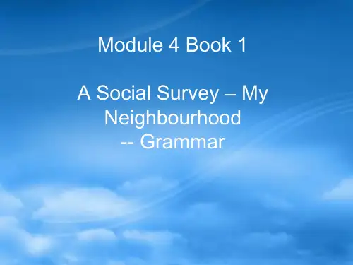 英语优秀课件外研版高中英语必修1 Module4 Grammar(共20张PPT)