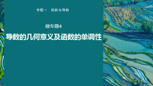 高中数学专题 微专题4 导数的几何意义及函数的单调性