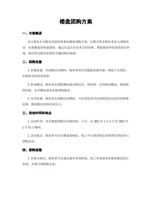 楼盘团购方案