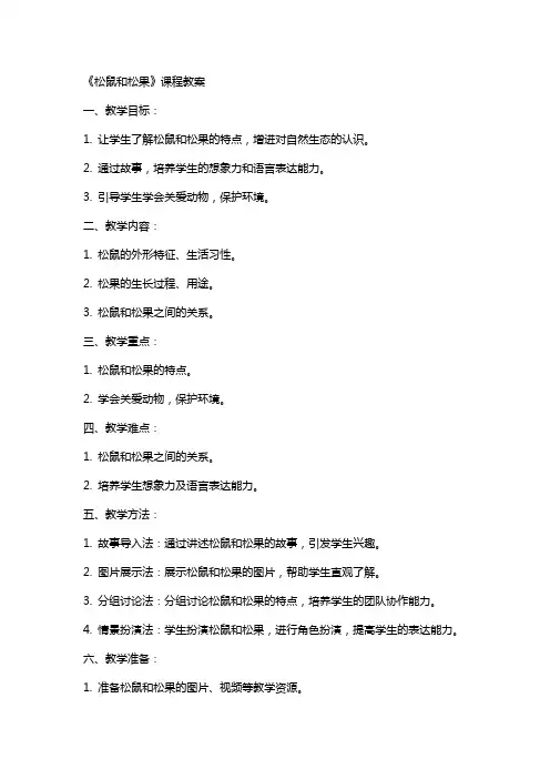 《松鼠和松果》课程教案